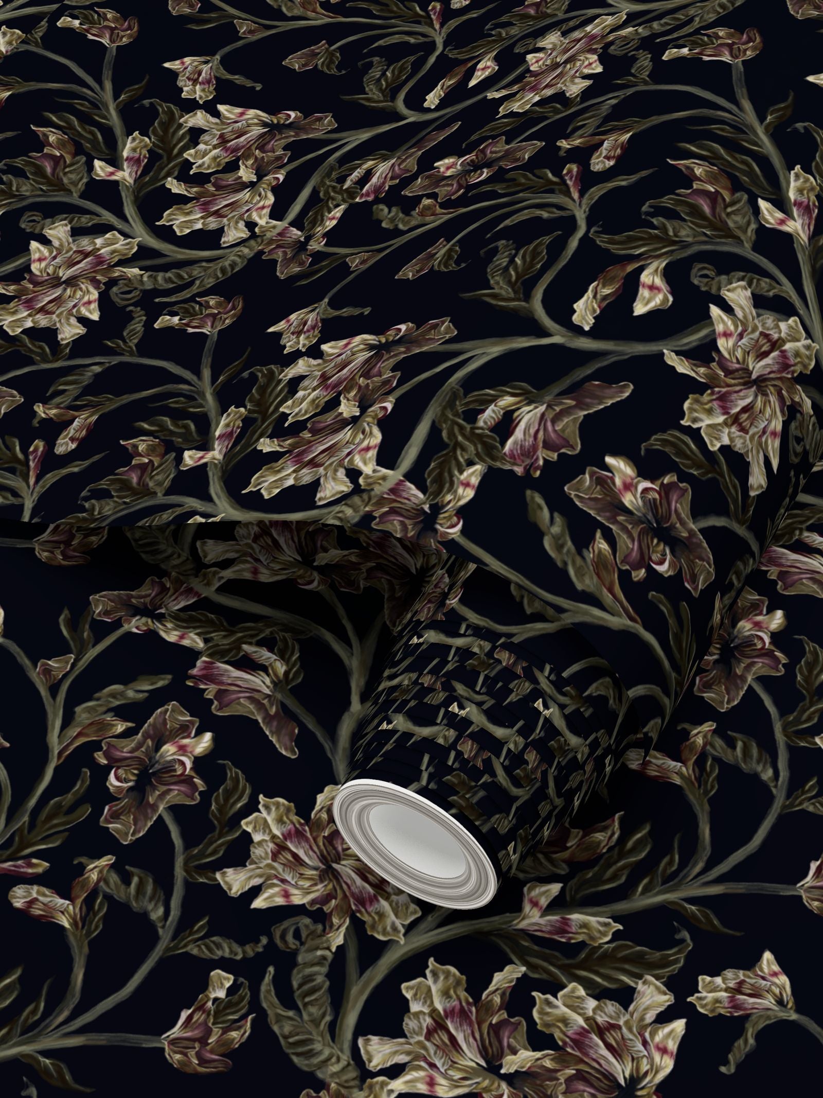 Daylillies in Dark Blue