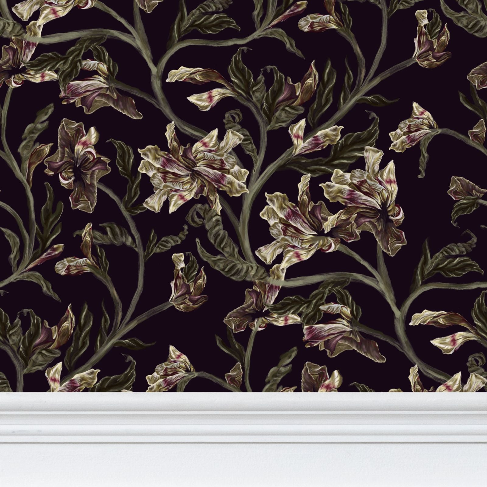 Daylillies in Black Magenta