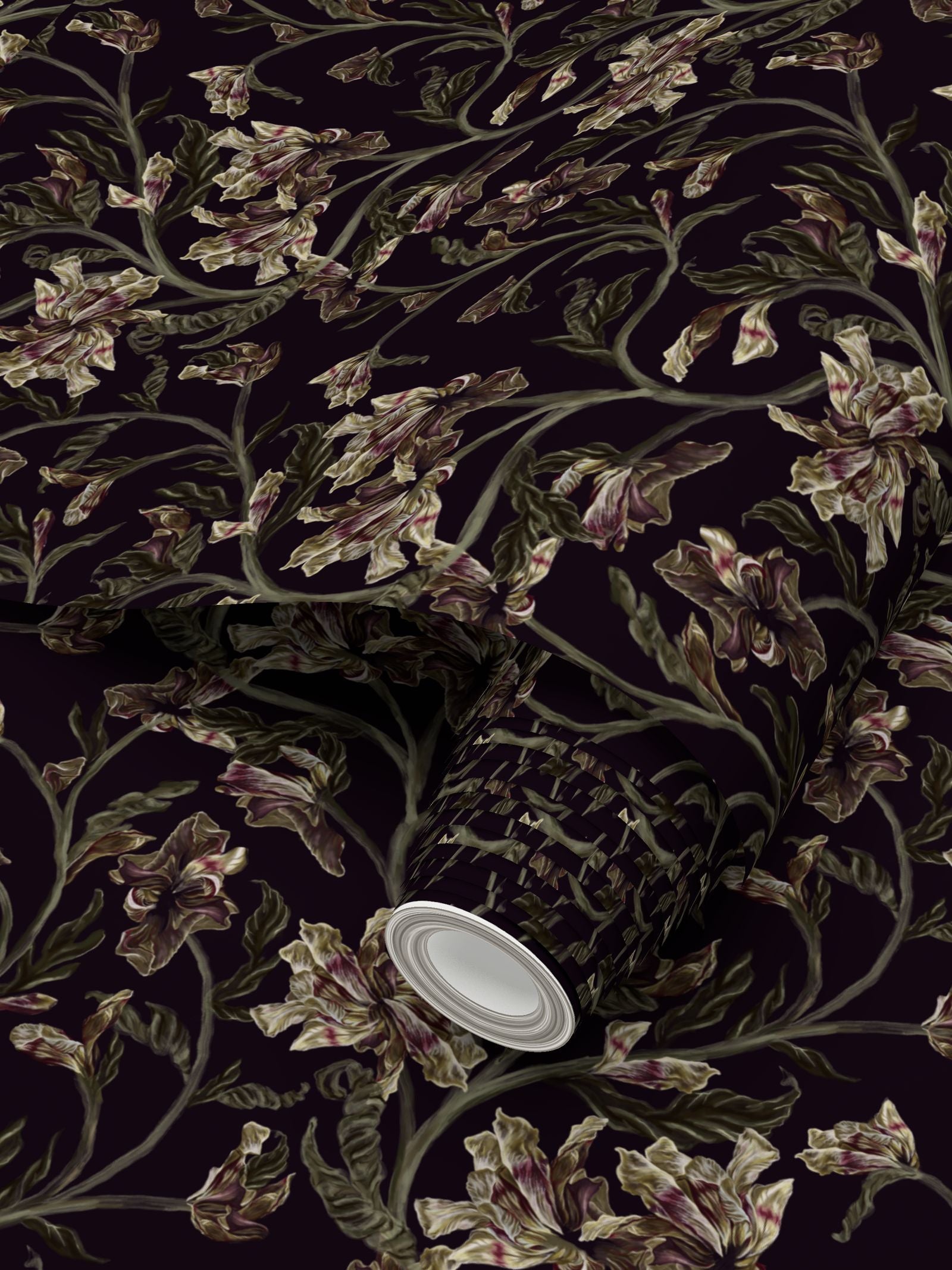 Daylillies in Black Magenta