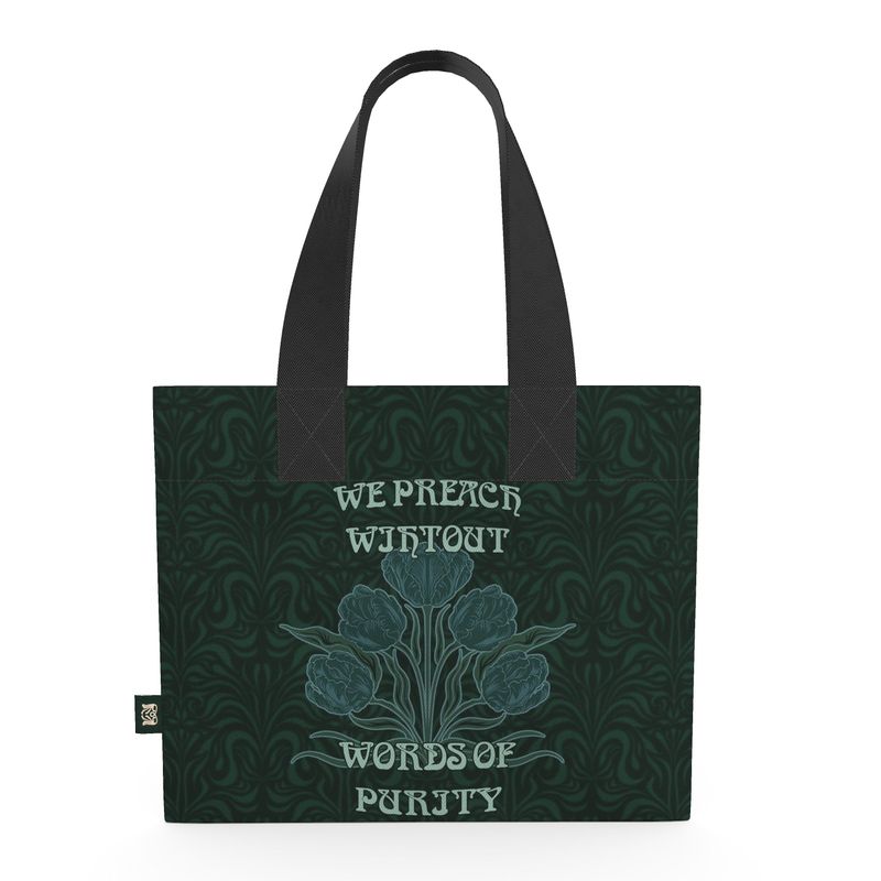 'Preach Without Words Of Purity" - Tote Bag