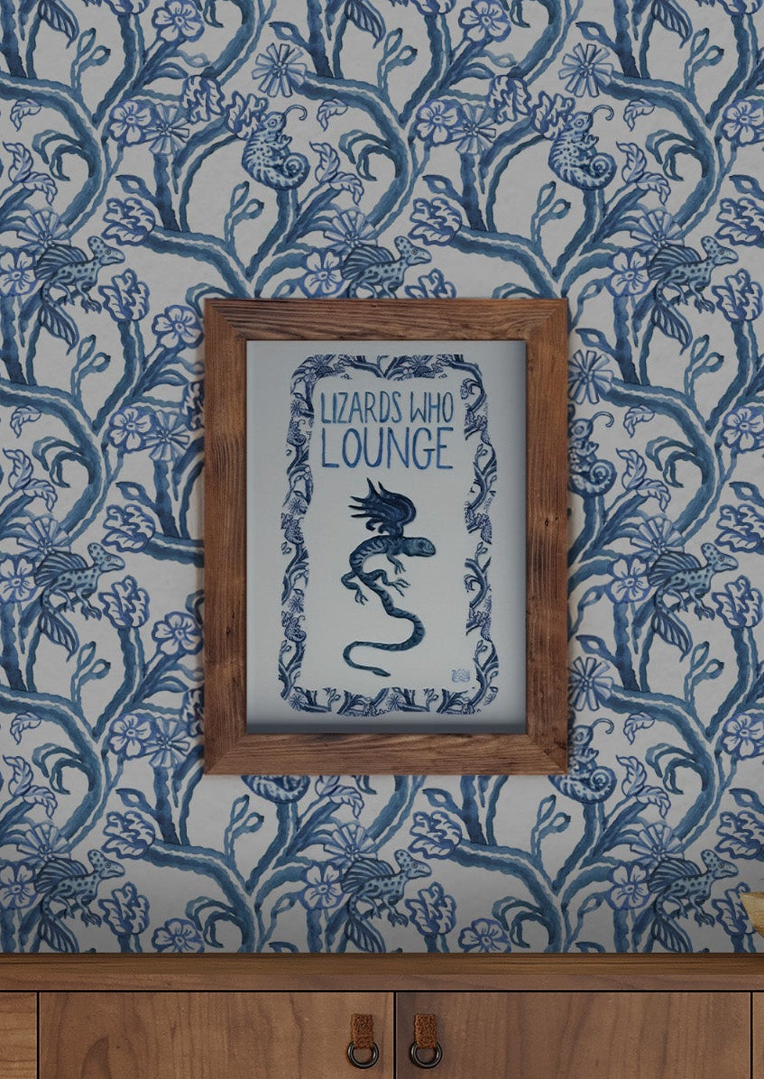 Lizards Who Lounge Art Print