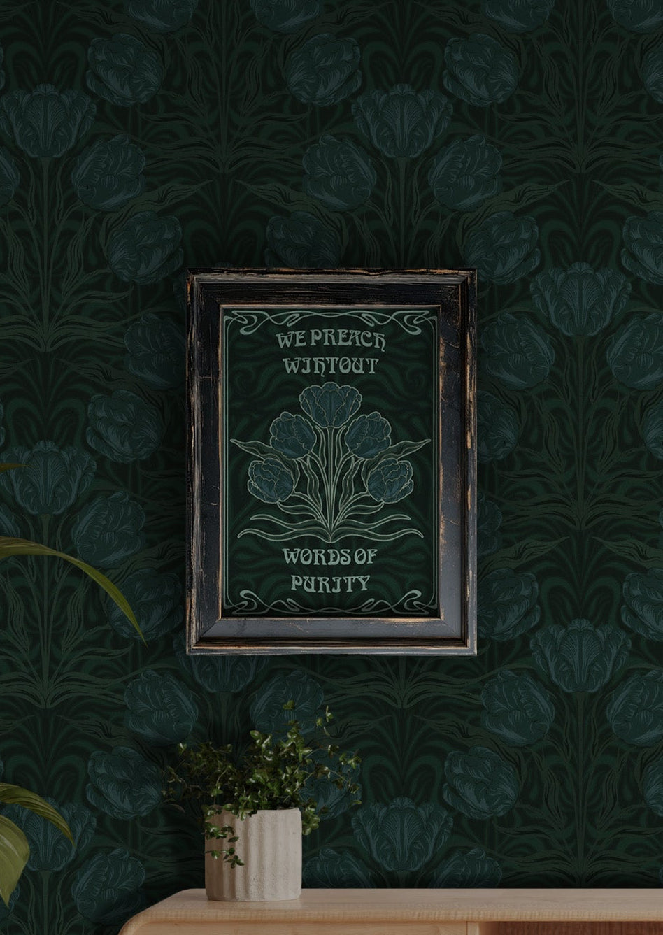 Preach Without Words Of Purity - Print